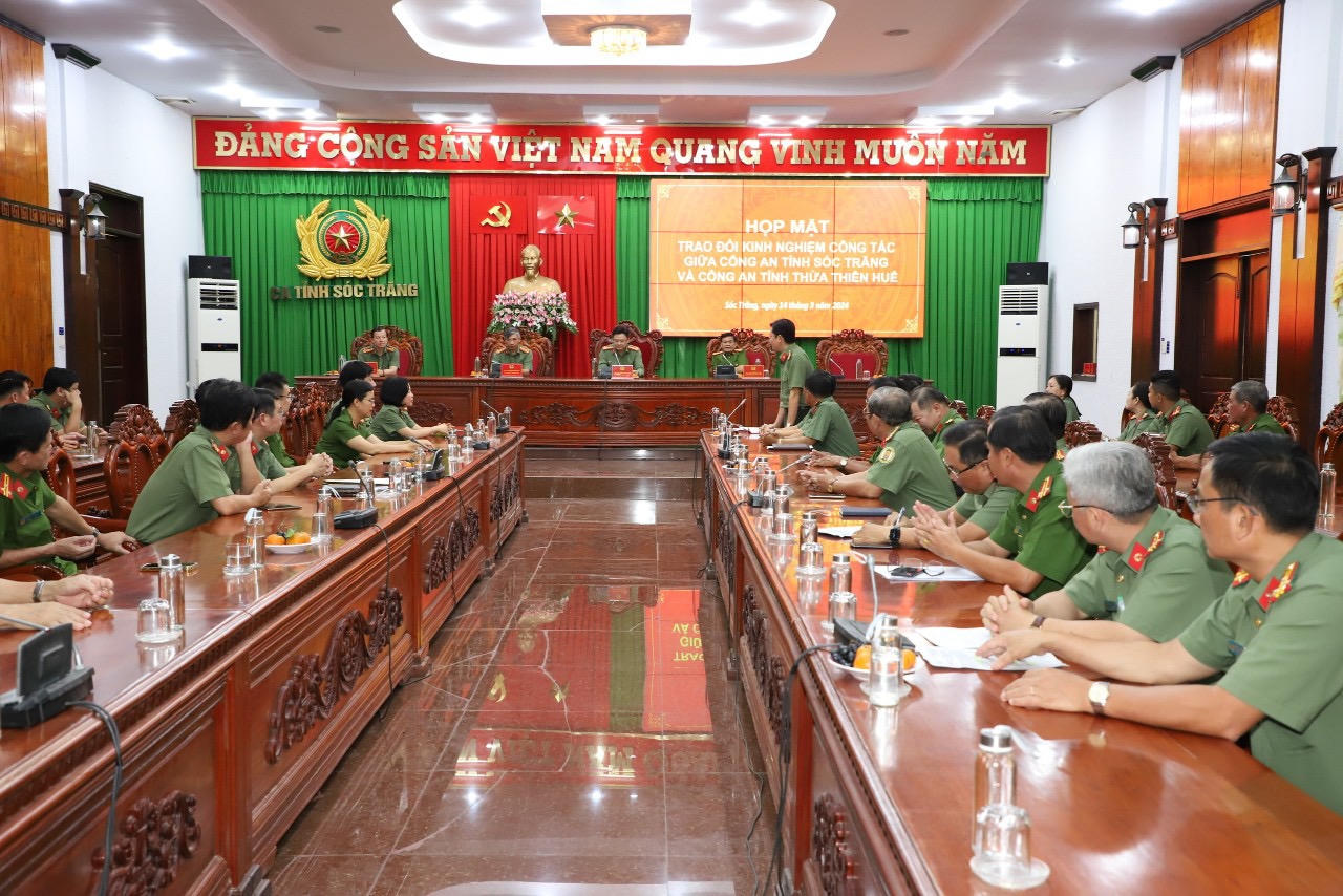 Thừa Thiên Huế và Sóc Trăng trao đổi kinh nghiệm trong công tác đảm bảo ANTT