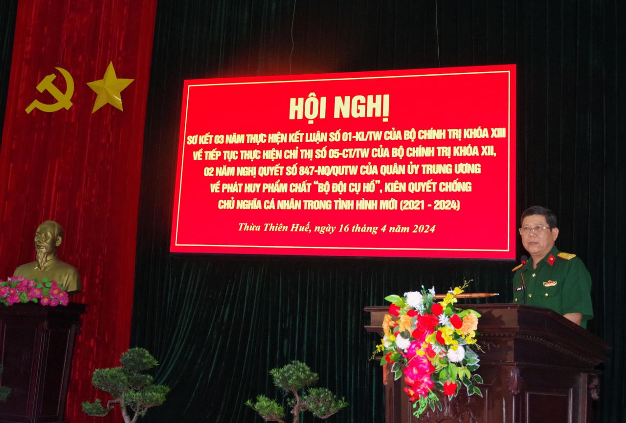 Đảng ủy Quân sự tỉnh Thừa Thiên Huế tiếp tục phát huy phẩm chất Bộ đội Cụ Hồ trong tình hình mới