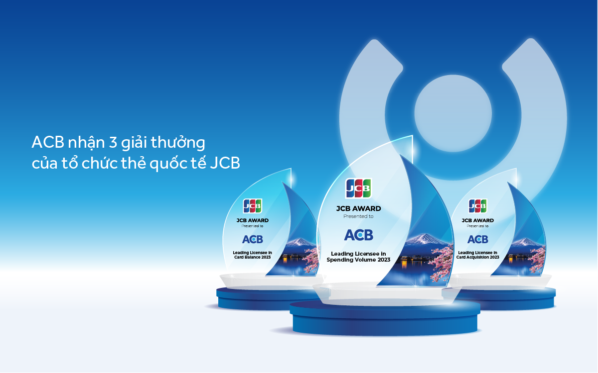 ACB nhận 3 giải thưởng từ Tổ chức thẻ quốc tế JCB