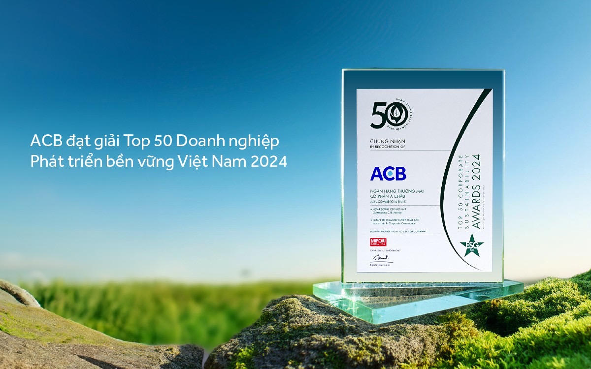 ACB vào Top 50 doanh nghiệp phát triển bền vững Việt Nam 