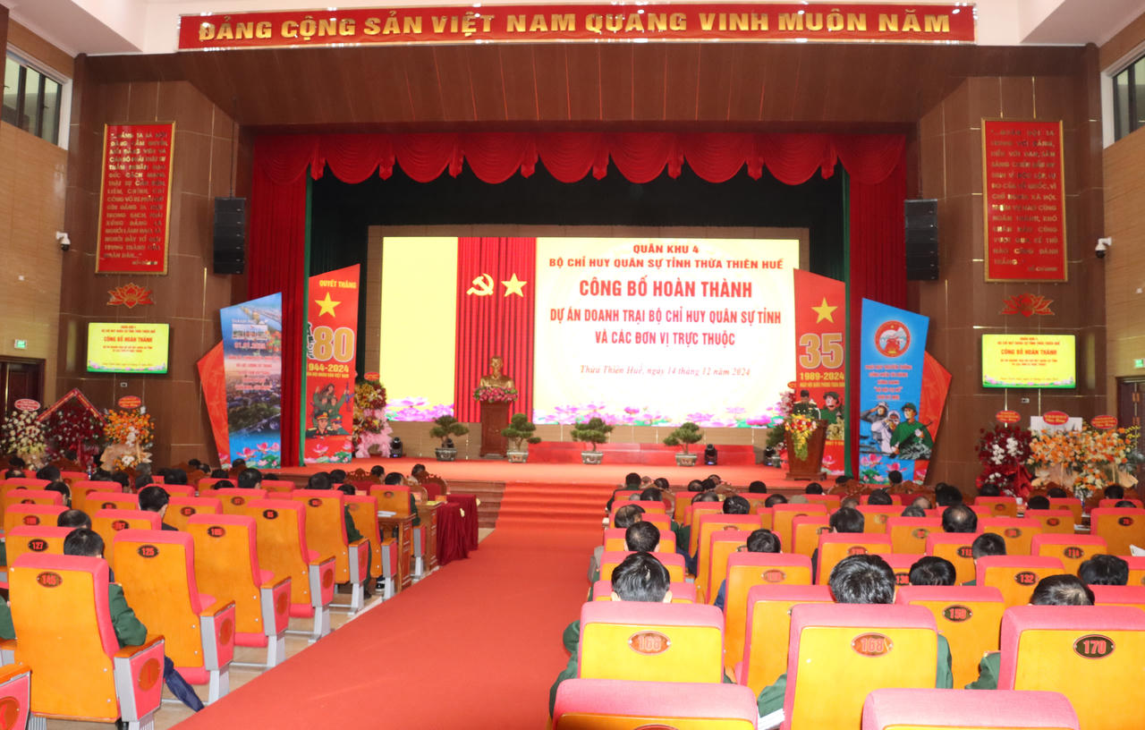 Khánh thành dự án Doanh trại Bộ Chỉ huy Quân sự tỉnh Thừa Thiên Huế