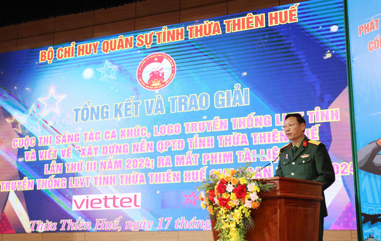 Trao giải 3 cuộc thi về lực lượng vũ trang Thừa Thiên Huế