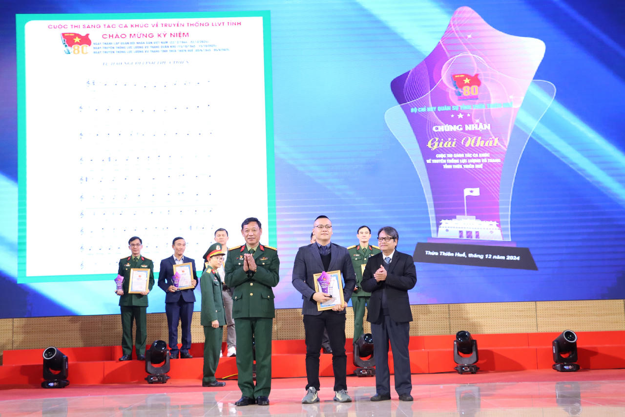 Trao giải 3 cuộc thi về lực lượng vũ trang Thừa Thiên Huế