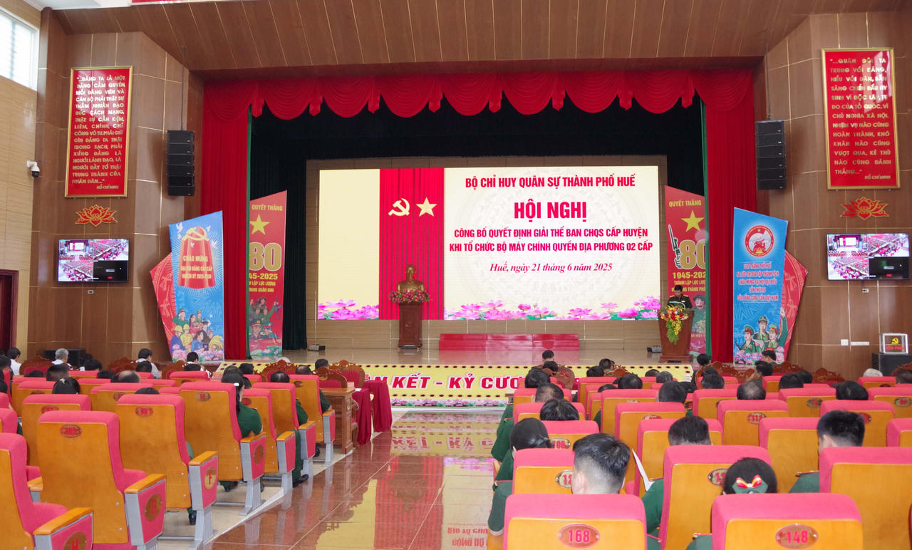 TP Huế giải thể Ban CHQS cấp huyện