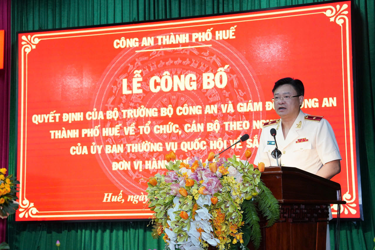 Công an TP Huế có 2 tân Phó Giám đốc