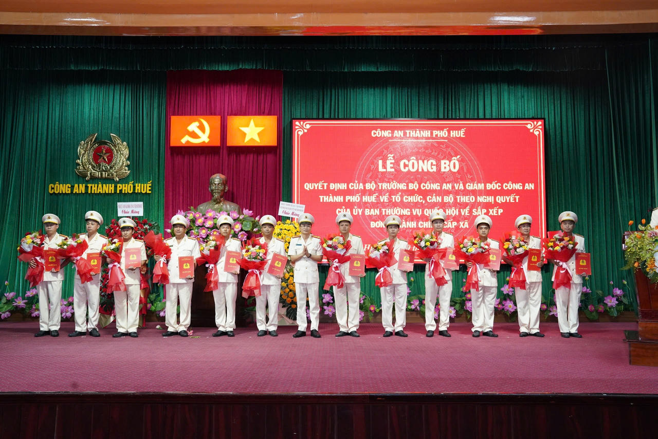 Công an TP Huế có 2 tân Phó Giám đốc