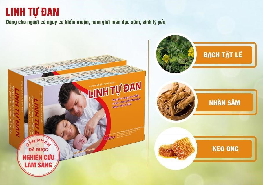 Linh Tự Đan - Giải pháp cải thiện sinh lý nam, hỗ trợ ngăn ngừa vô sinh hiếm muộn