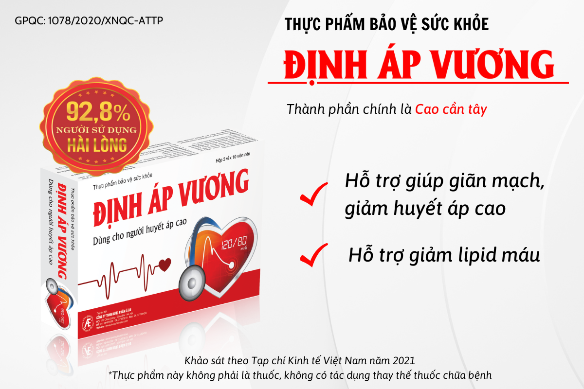 Cách giảm huyết áp cao và giải pháp từ Định Áp Vương