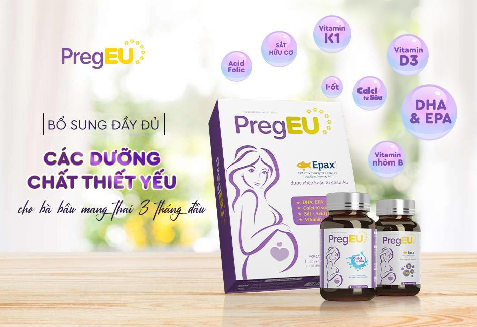 Mang thai 3 tháng đầu có nên uống viên bổ tổng hợp PregEU?