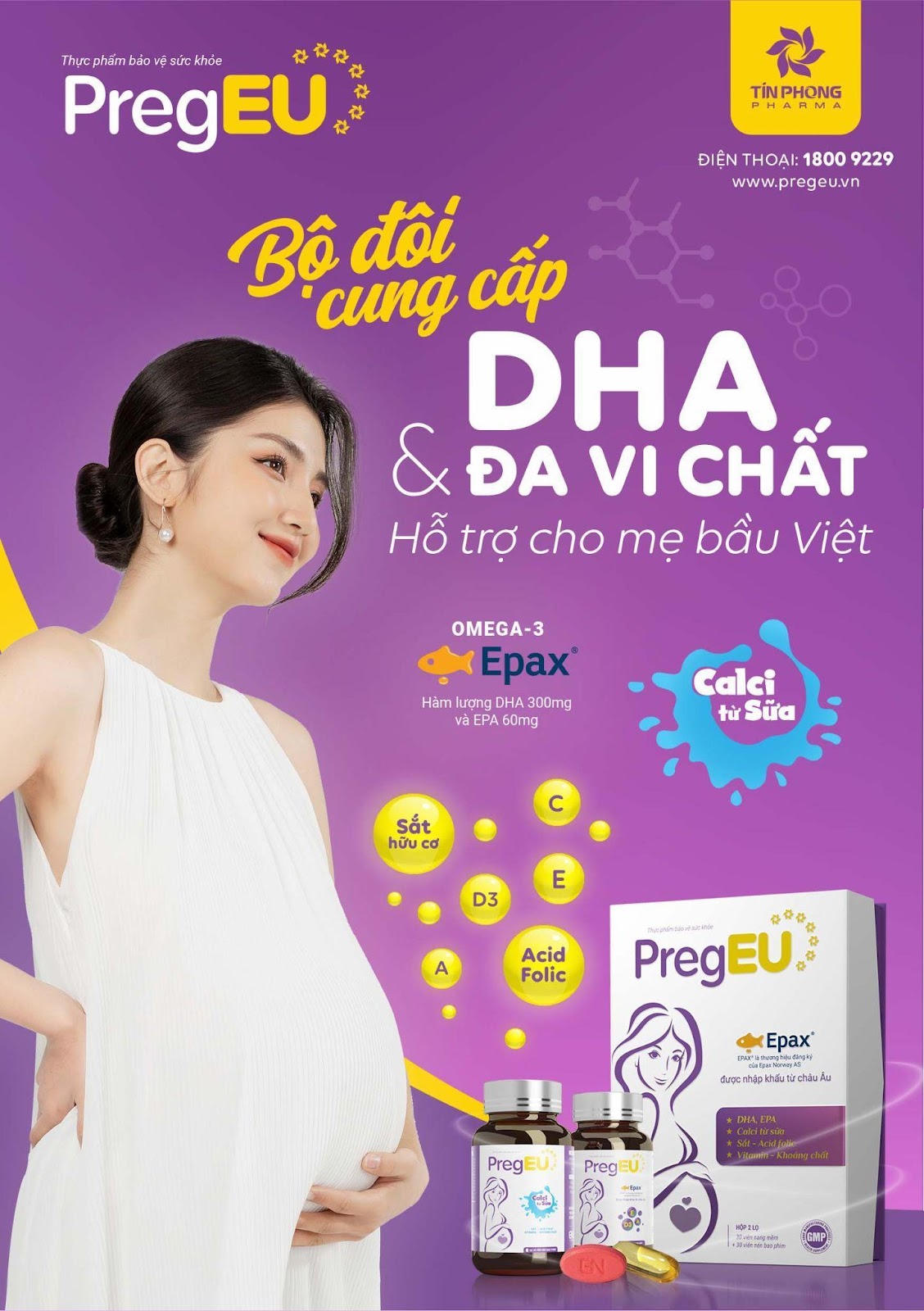 Tăng cường chất lượng sữa cho mẹ sau sinh nhờ viên uống tổng hợp PregEU