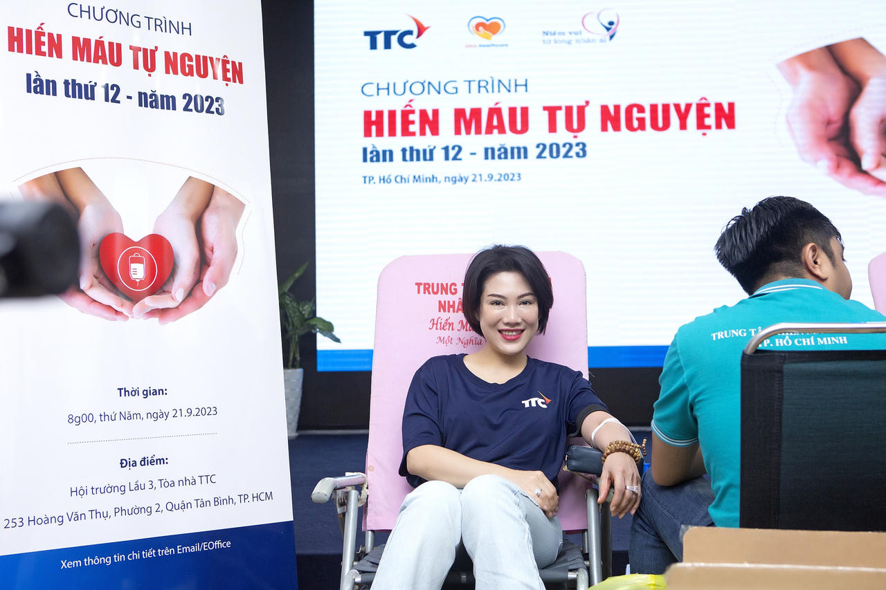 Đông đảo nhân viên Tập đoàn TTC tham gia hiến máu trong ngày hội “Niềm vui từ lòng nhân ái” lần thứ 12