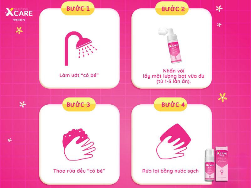 Review bọt vệ sinh phụ nữ Xcare Women - Thành phần, công dụng, cách sử dụng, giá bán