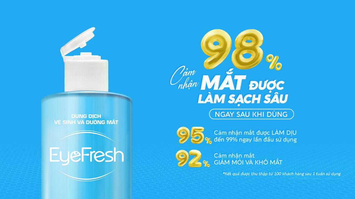 Giải pháp làm sạch sâu và dưỡng mắt an toàn, hiệu quả