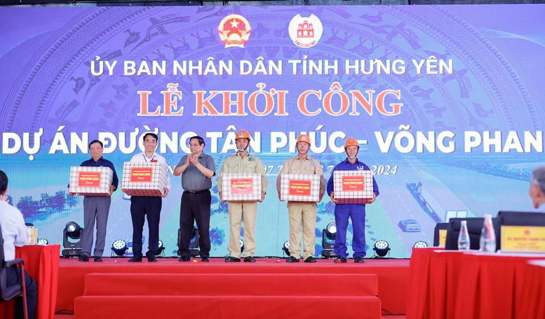 Thủ tướng dự lễ khởi công, thăm một số dự án trọng điểm tại Hưng Yên