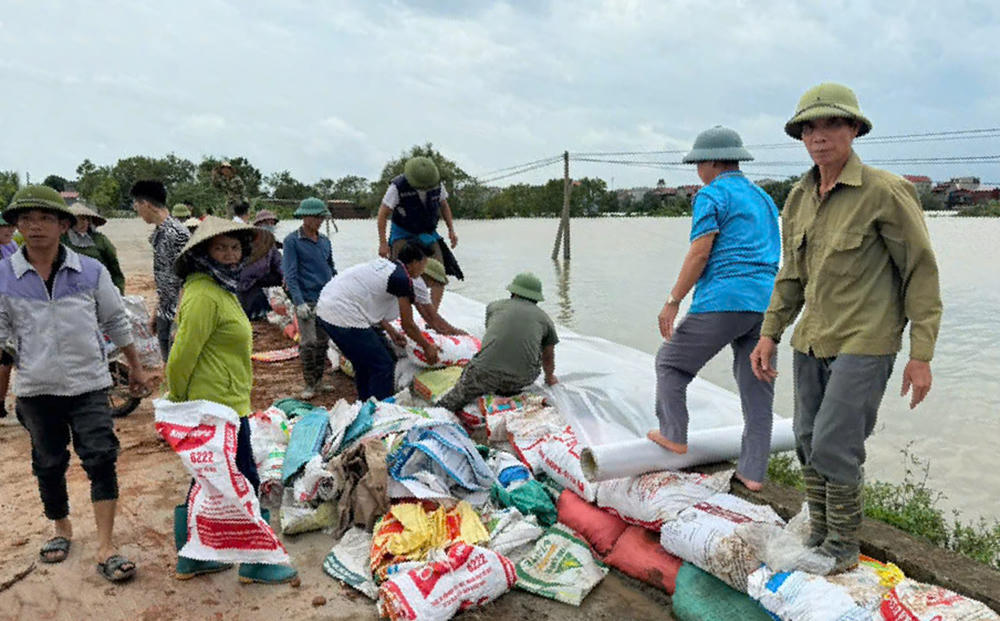 Bắc Giang nhiều nơi ngập nặng sau cơn bão số 3