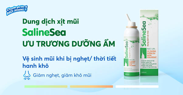 Bảo vệ hệ hô hấp với dung dịch xịt mũi SalineSea vỏ nhôm kháng khuẩn