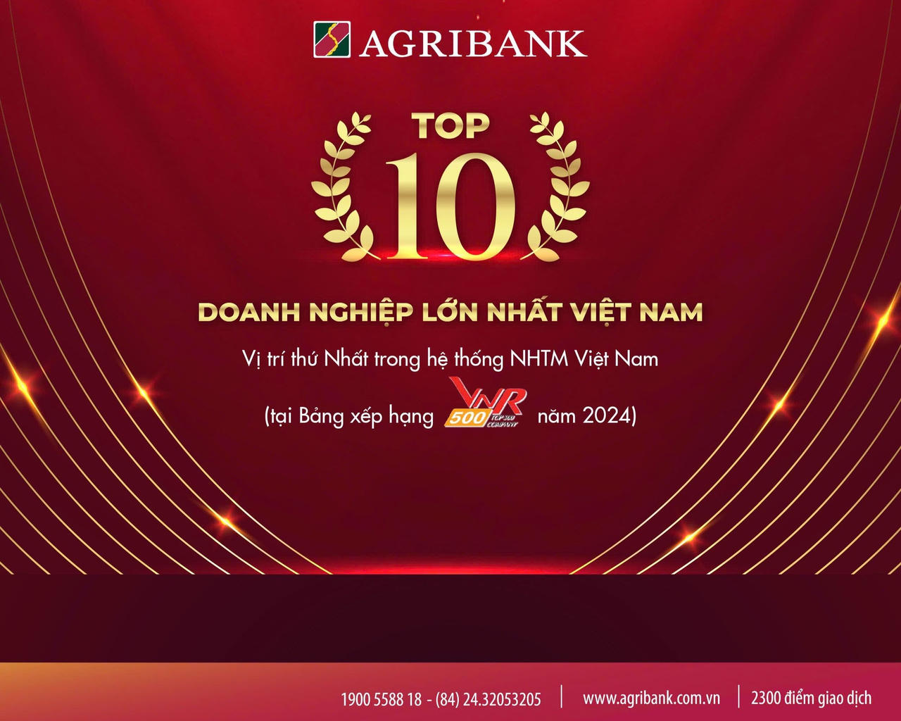 Agribank - TOP10 Doanh nghiệp lớn nhất Việt Nam năm 2024