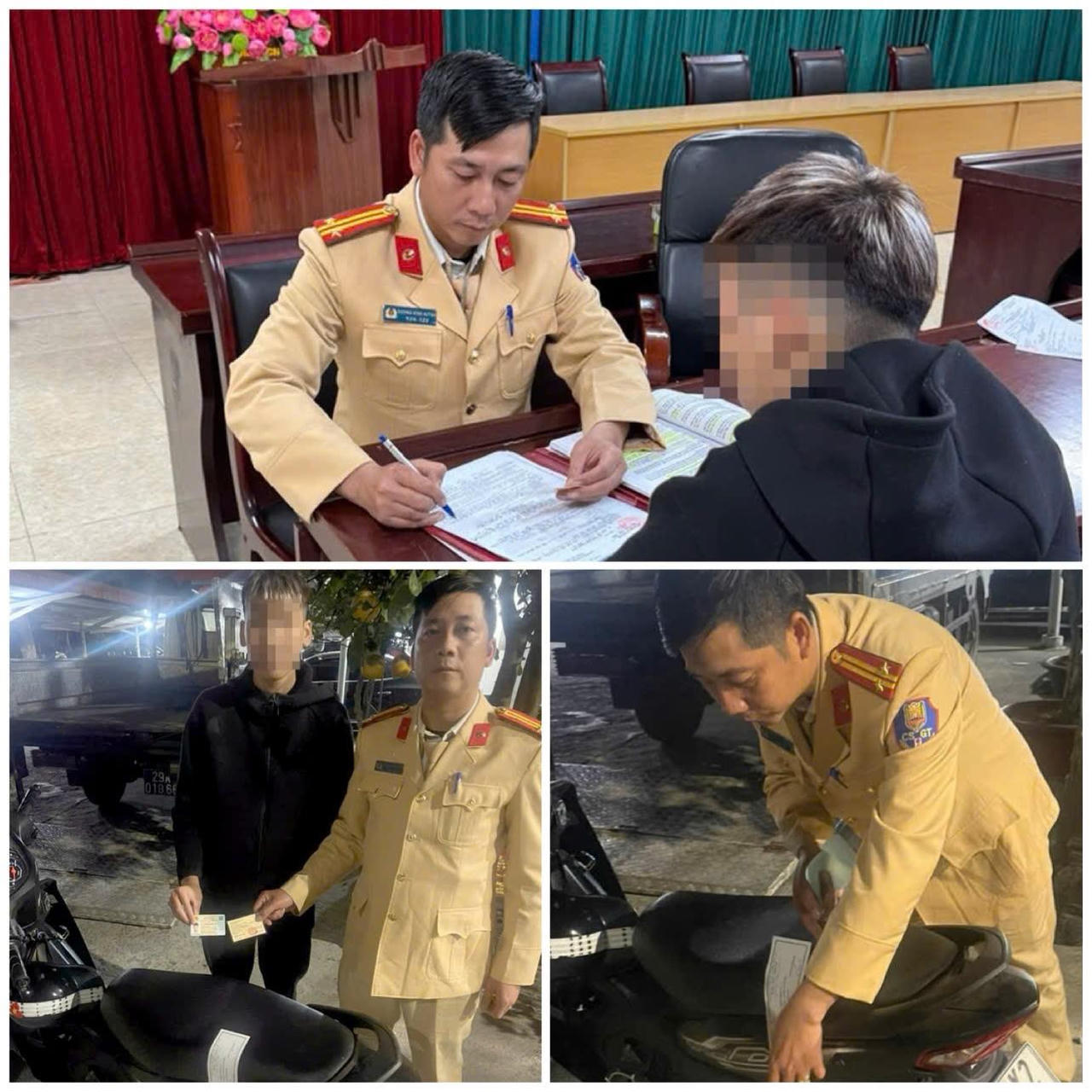 Xử phạt nam thanh niên chạy xe mô tô 'bốc đầu'