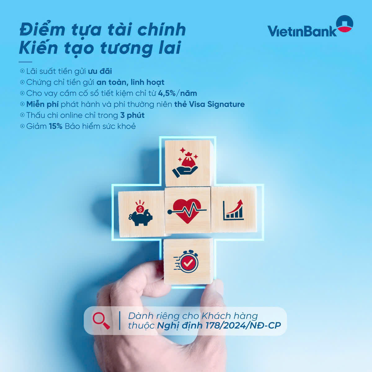 VietinBank mang đến giải pháp tài chính an tâm cho khách hàng thuộc Nghị định 178/2024/NĐ-CP