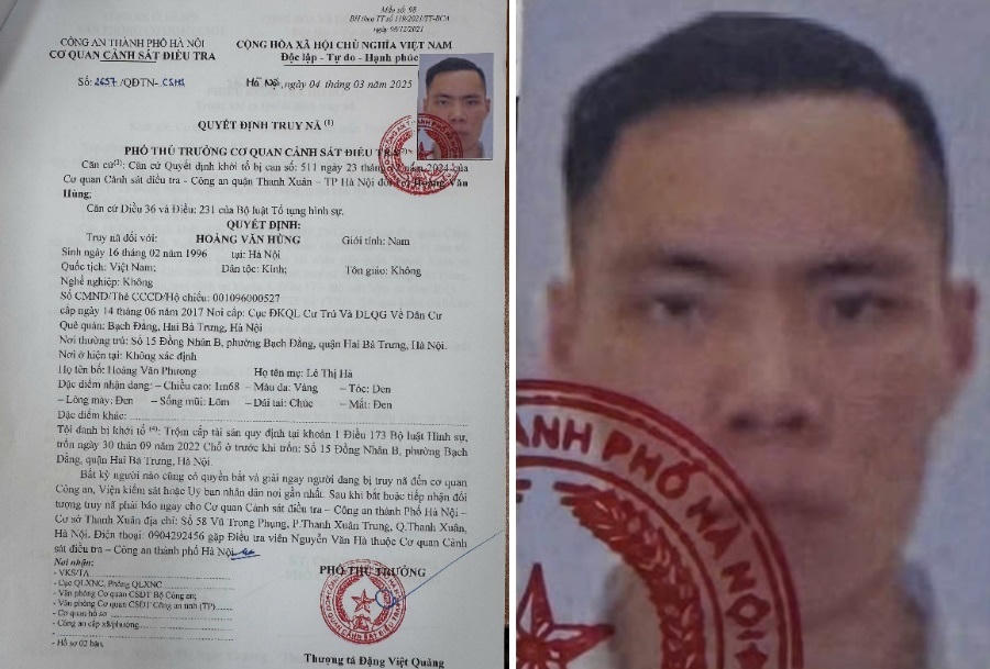 Công an TP Hà Nội truy nã 2 đối tượng