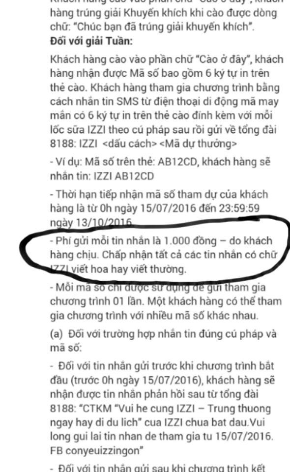Chương trình khuyến mại “Vui hè cùng IZZI bị tố “lừa đảo”, “mập mờ”