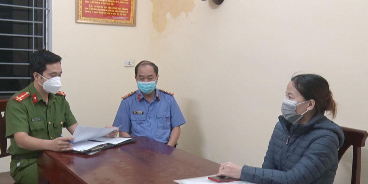 Hà Nam: Khởi tố, bắt tạm giam người phụ nữ khai báo gian dối về dịch bệnh