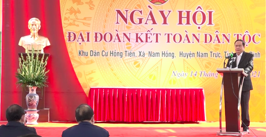 Phó Chủ tịch Thường trực Quốc hội Trần Thanh Mẫn dự ngày hội Đại đoàn kết toàn dân tộc tại Nam Định 