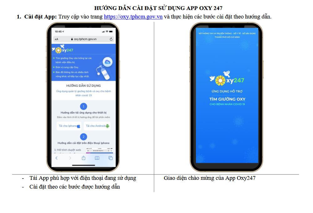 Hướng dẫn cách cài đặt APP OXY 247, hỗ trợ tìm giường Oxy cho bệnh nhân COVID-19
