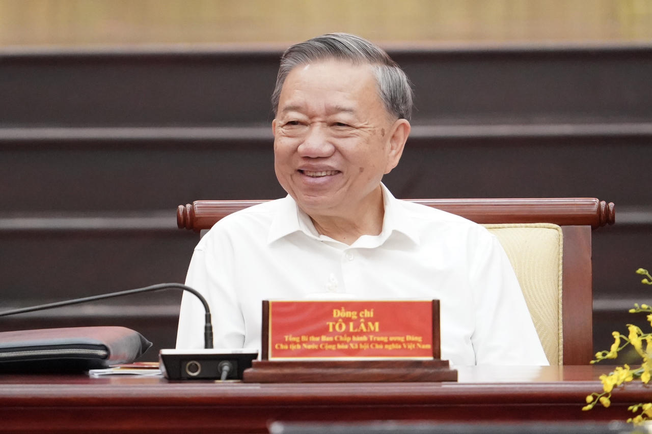 Hình ảnh Tổng Bí thư, Chủ tịch nước Tô Lâm làm việc với Thành ủy TP HCM