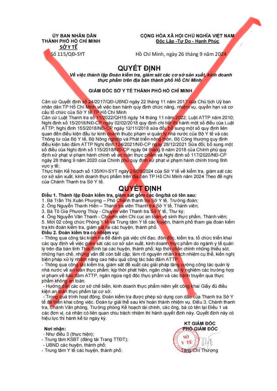 TP HCM: Cảnh giác thủ đoạn giả mạo Thanh tra Sở Y tế để lừa đảo