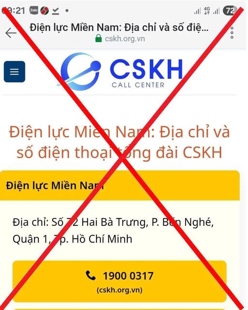 EVNSPC thông báo khẩn đến khách hàng