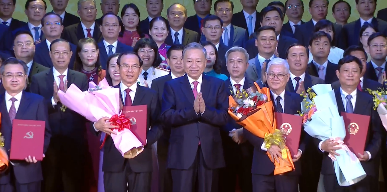 Tổng Bí thư Tô Lâm dự Lễ công bố các Nghị quyết, Quyết định thành lập TP Hồ Chí Minh