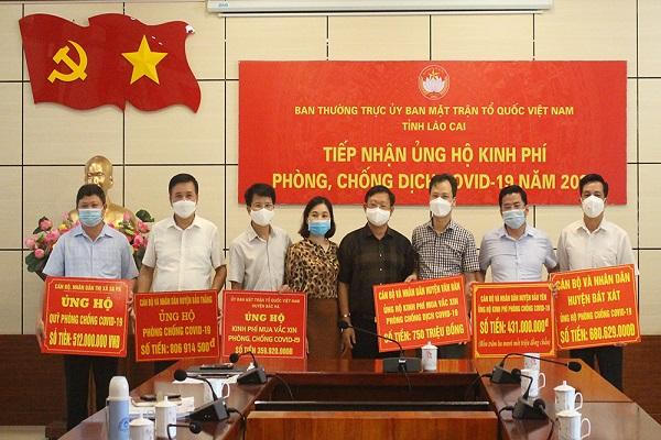 Lào Cai tiếp nhận trên 13,3 tỷ đồng ủng hộ kinh phí phòng, chống dịch COVID-19