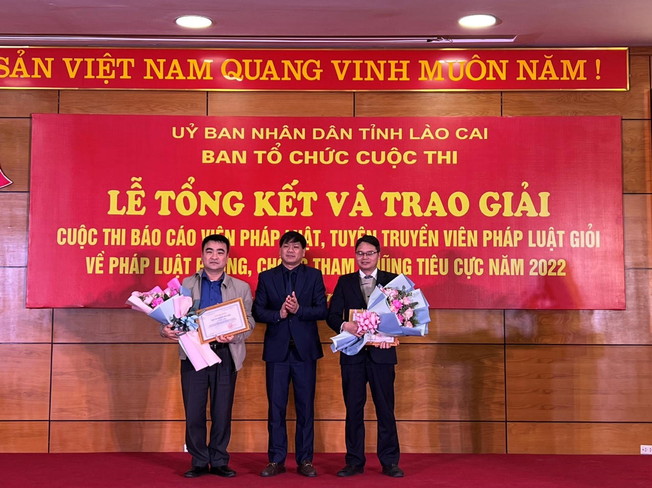 Lào Cai: Trao giải Cuộc thi báo cáo viên pháp luật, tuyên truyền viên pháp luật giỏi về pháp luật phòng, chống tham nhũng, tiêu cực 