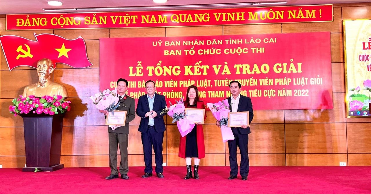 Lào Cai: Trao giải Cuộc thi báo cáo viên pháp luật, tuyên truyền viên pháp luật giỏi về pháp luật phòng, chống tham nhũng, tiêu cực 