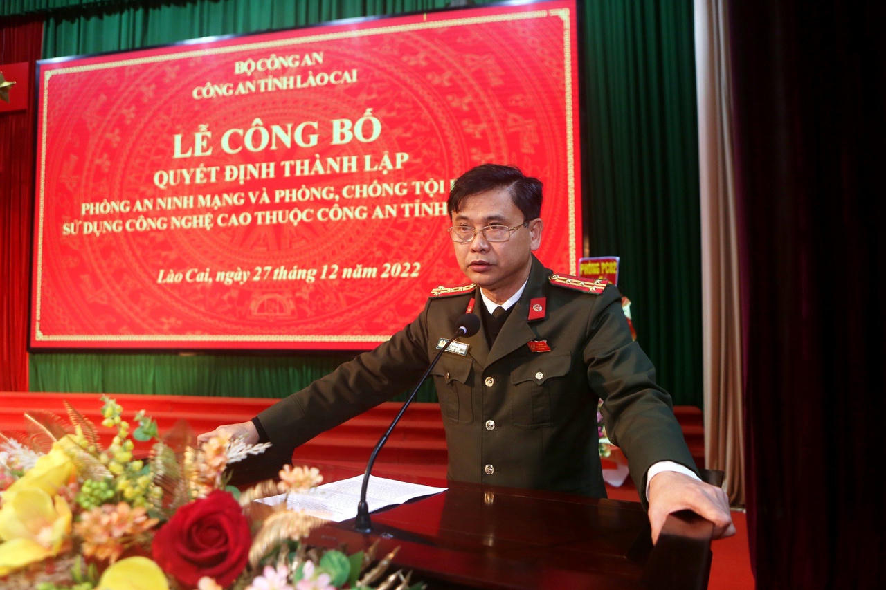 Công an tỉnh Lào Cai : Thành lập Phòng An ninh mạng và phòng chống tội phạm công nghệ cao 
