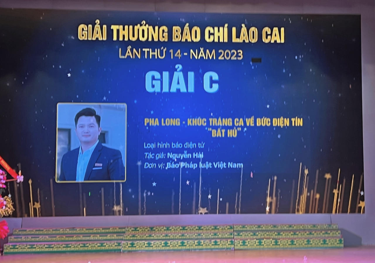 Phóng viên Báo Pháp luật Việt Nam nhận giải C, Giải báo chí tỉnh Lào Cai