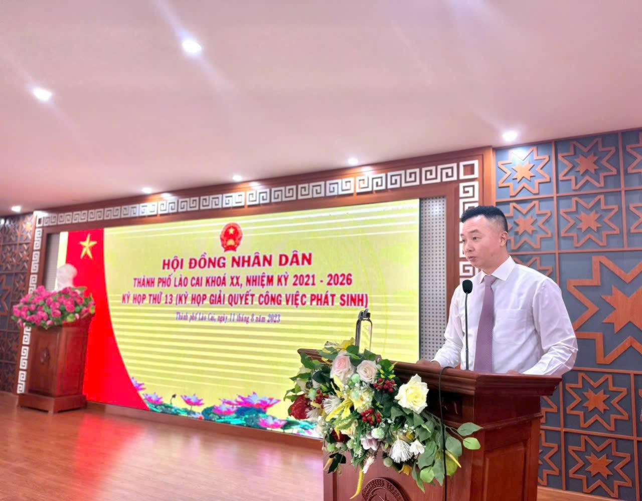 Ông Nguyễn Tiến Ngân được bầu làm Phó chủ tịch UBND thành phố Lào Cai