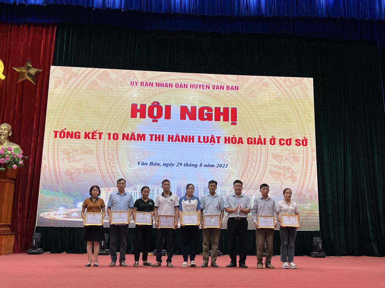 Huyện Văn Bàn (Lào Cai) tổ chức Hội nghị tổng kết 10 năm thi hành Luật Hòa giải ở cơ sở 