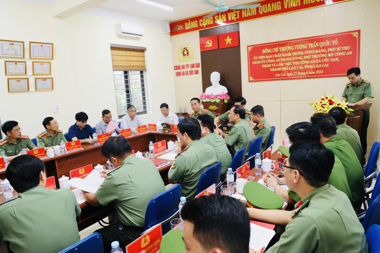 Thứ trưởng Bộ Công an Trần Quốc Tỏ thăm, làm việc tại Lào Cai và Lai Châu