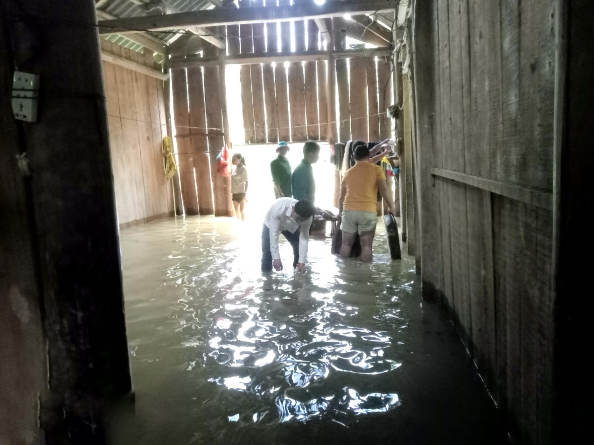 Ngập lụt nhiều nơi do mưa lớn tại Lào Cai