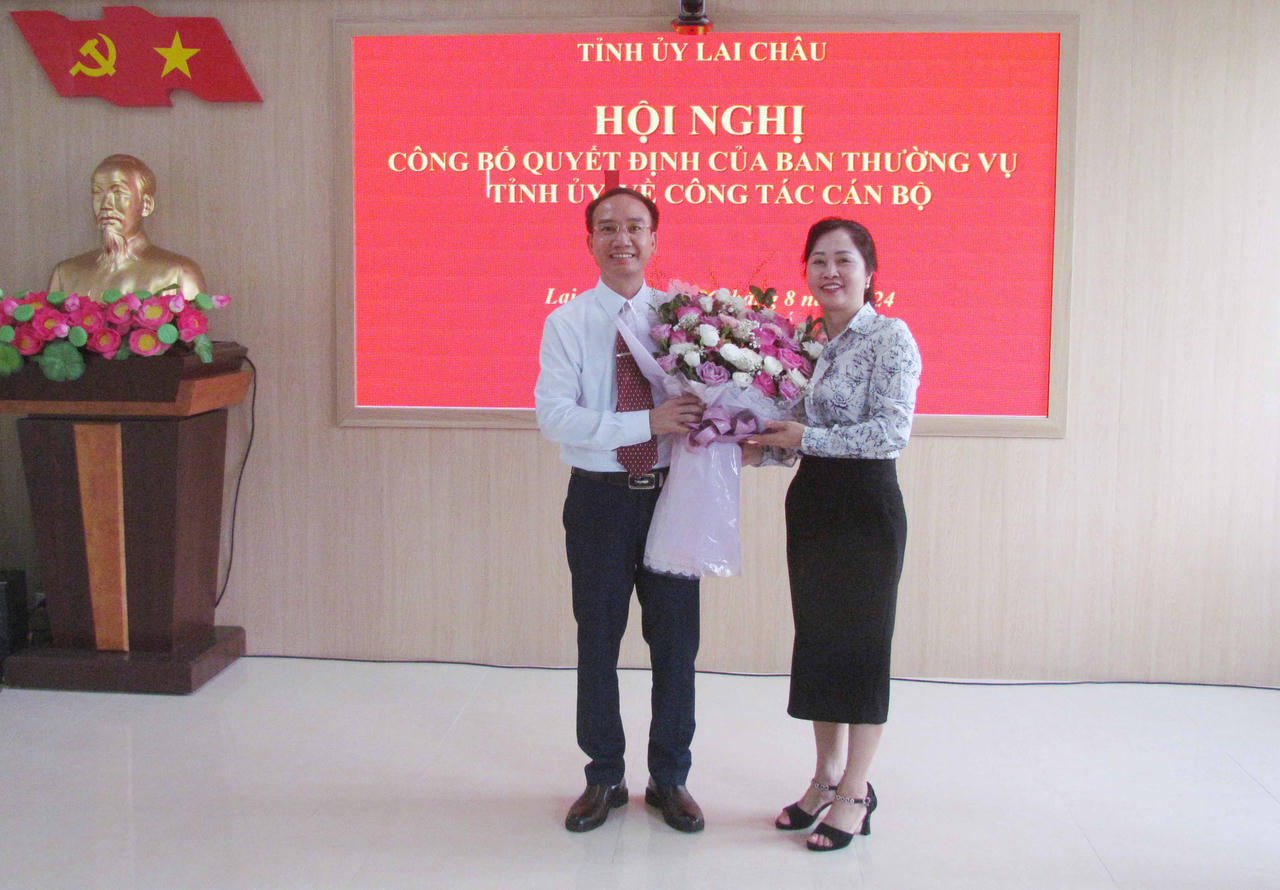 Phó Giám đốc Sở Tư pháp Lai Châu được bổ nhiệm làm Phó Bí thư Đảng ủy Khối các Cơ quan và Doanh nghiệp tỉnh