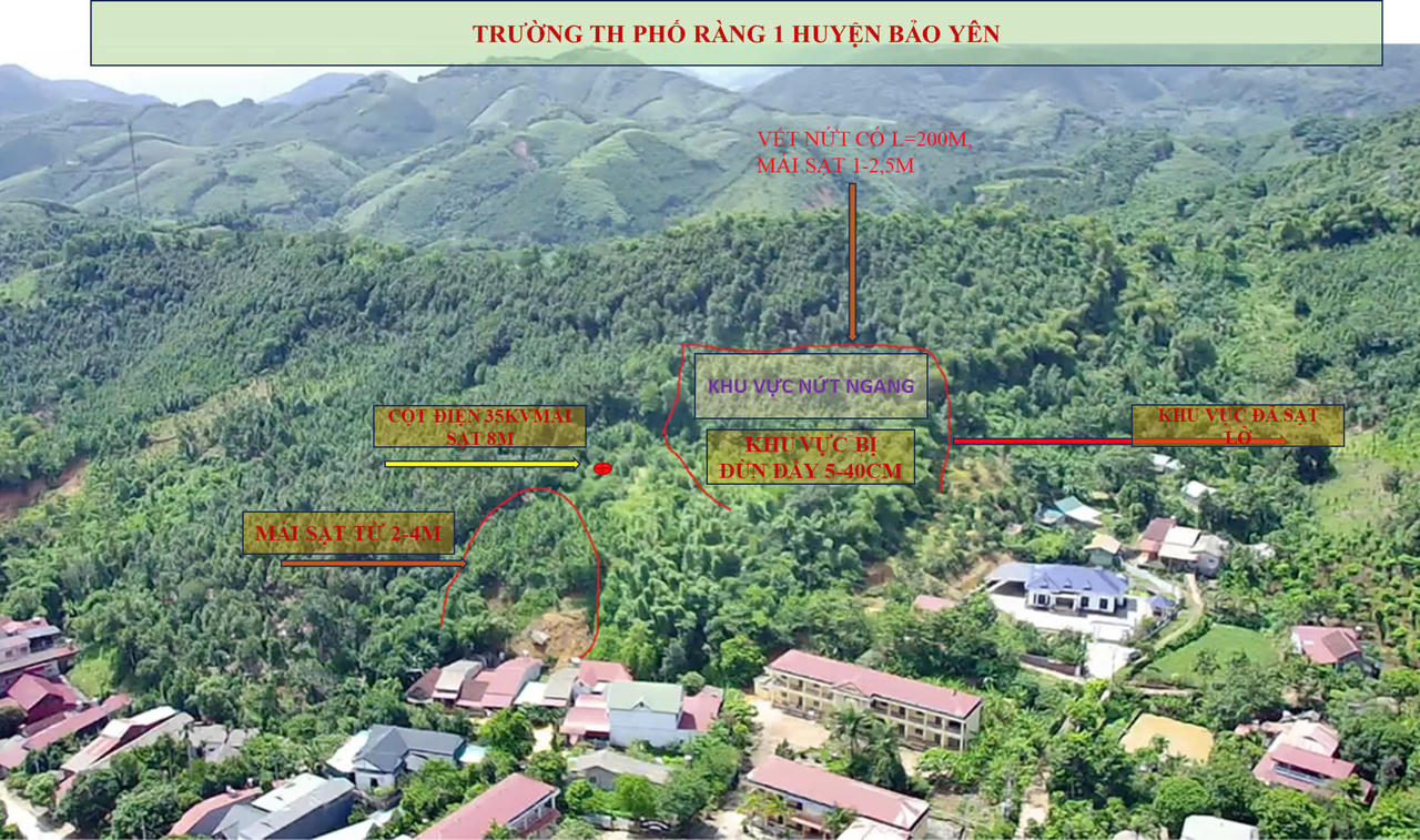 11 trường học tại tỉnh Lào Cai phải di dời khẩn cấp