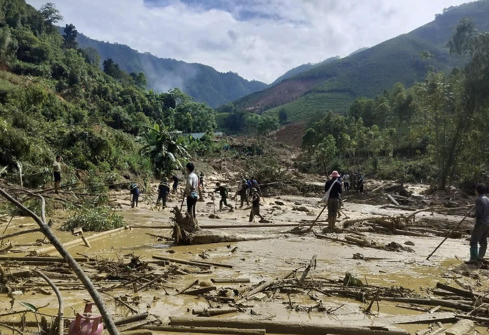 Hình ảnh sự tàn phá khốc liệt do mưa lũ gây ra trên địa bàn huyện Bắc Hà