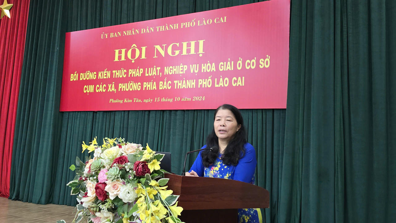 Nâng cao kiến thức pháp luật, nghiệp vụ hòa giải ở cơ sở tại thành phố Lào Cai 