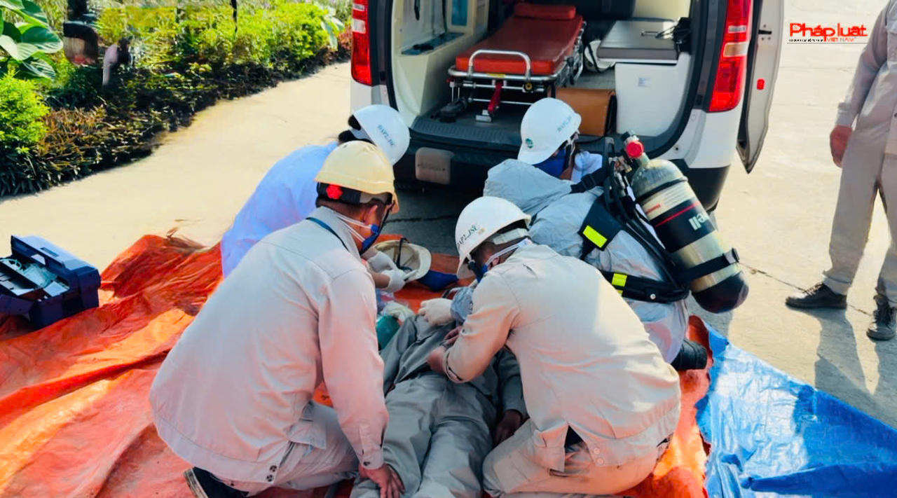 Diễn tập phòng ngừa, ứng phó sự cố hoá chất, cháy nổ và sự cố an toàn lao động 