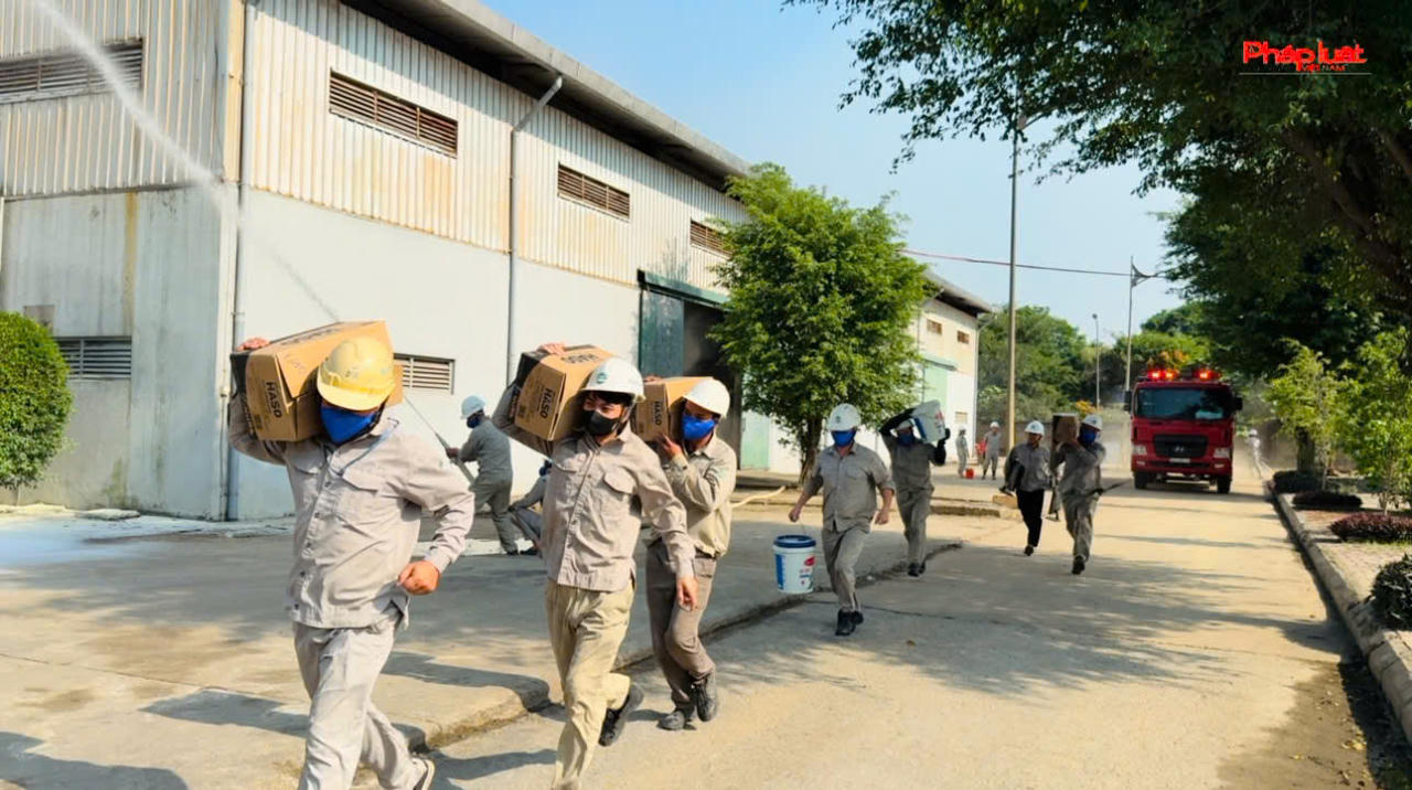 Diễn tập phòng ngừa, ứng phó sự cố hoá chất, cháy nổ và sự cố an toàn lao động 