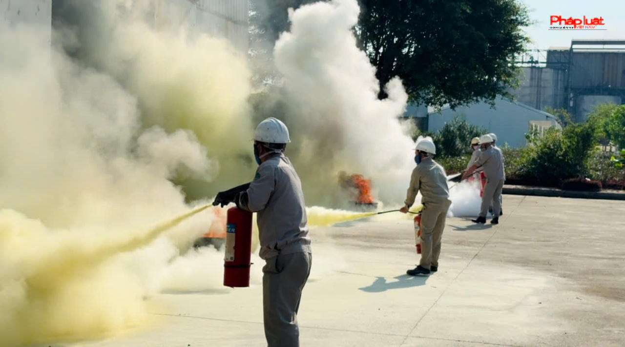 Diễn tập phòng ngừa, ứng phó sự cố hoá chất, cháy nổ và sự cố an toàn lao động 