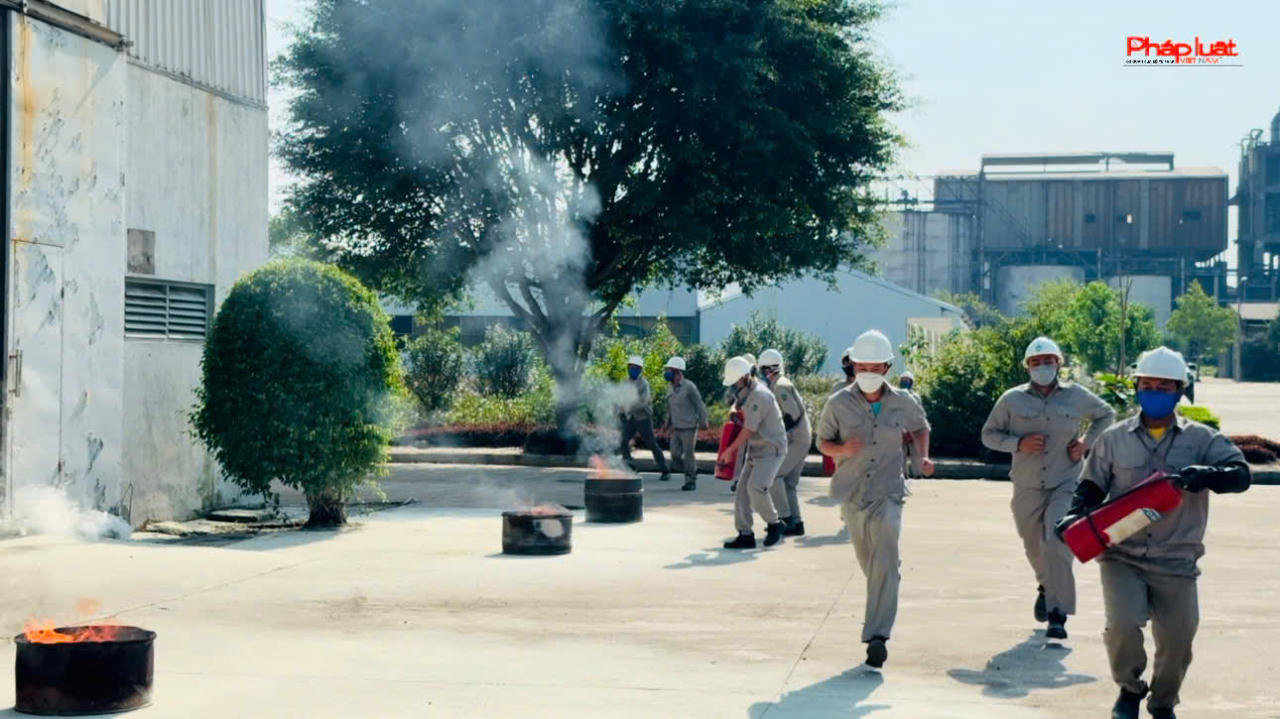 Diễn tập phòng ngừa, ứng phó sự cố hoá chất, cháy nổ và sự cố an toàn lao động 