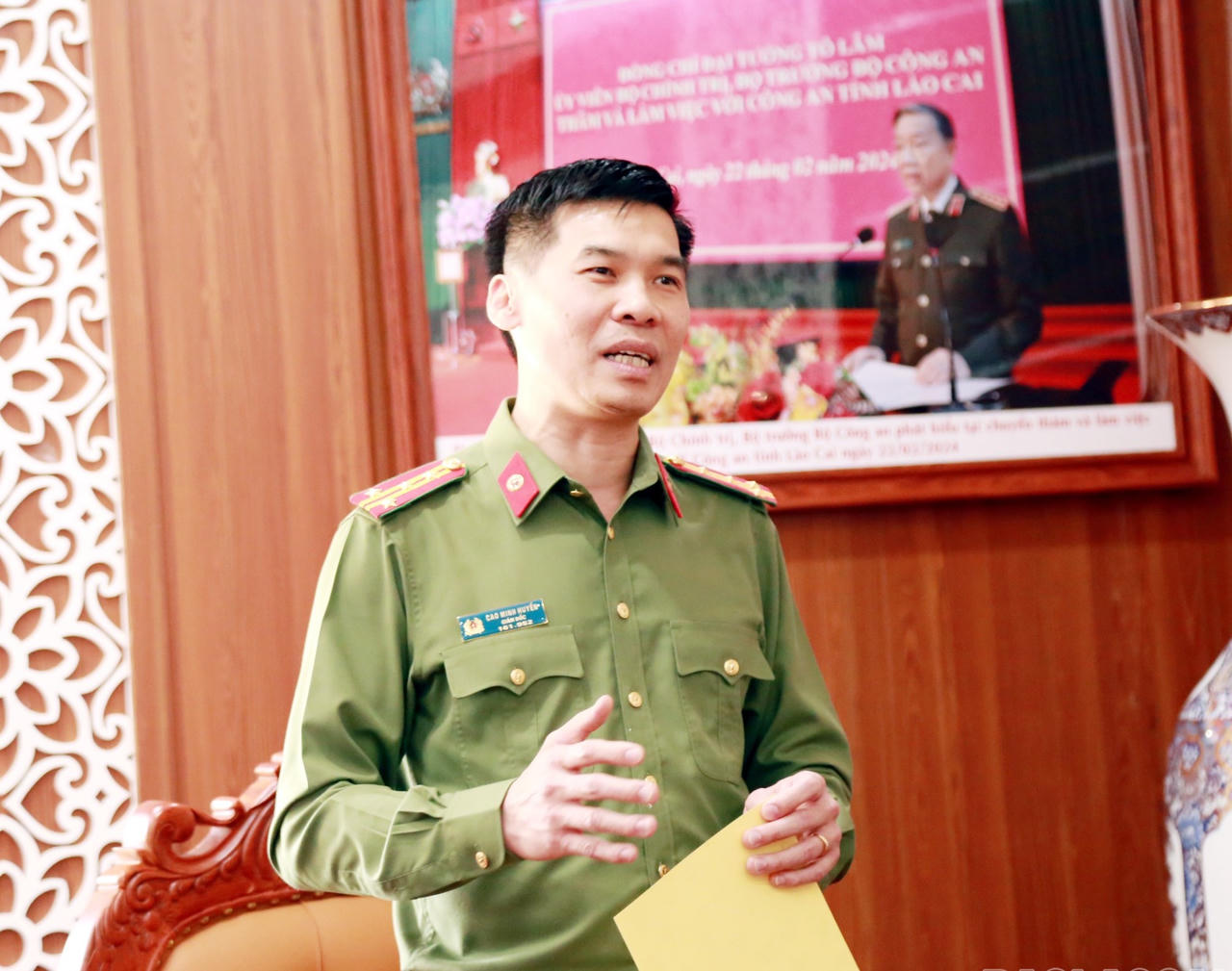 Bộ trưởng Bộ Công an Lương Tam Quang thăm và làm việc với Công an tỉnh Lào Cai